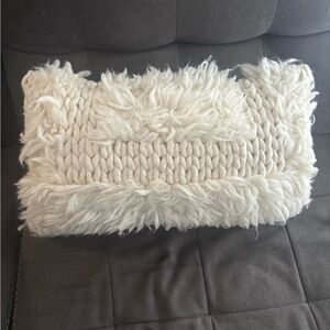 Cozy Anthropologie Cream Textured Throw Pillow